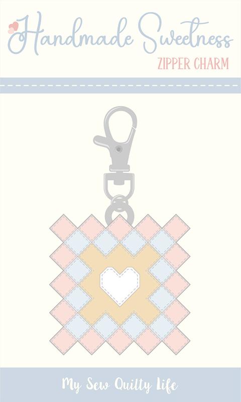 Homemade Sweetness Granny's Hearts Enamel Zip Pull by Heather Briggs of My Sew Quilty Life