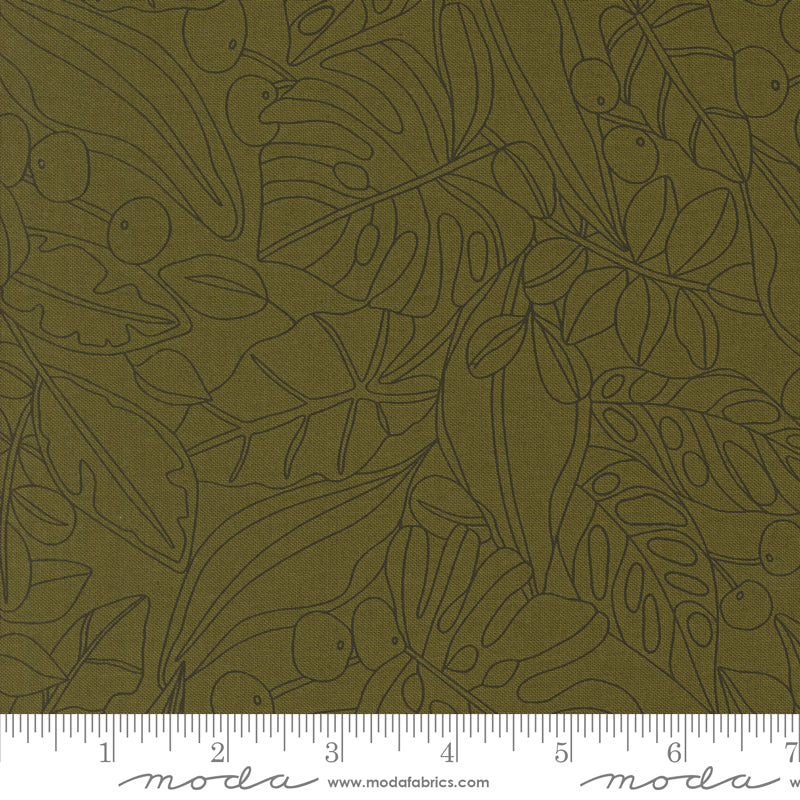Botany Monstera Greenery Yardage by Alli K Design for Moda Fabrics