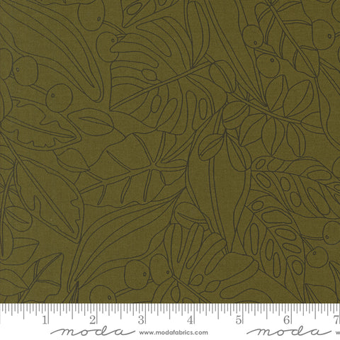Botany Monstera Greenery Yardage by Alli K Design for Moda Fabrics