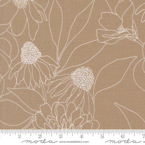 Botany Earth Etched Floral Yardage by Alli K Design for Moda Fabrics