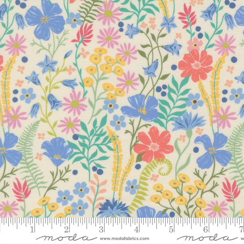 Cannon Beach Cream Coastal Blooms Yardage by Crystal Manning for Moda Fabrics