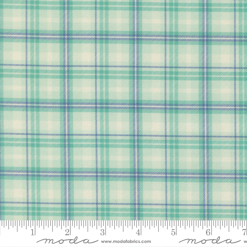 Cannon Beach Aqua Plaid Yardage by Crystal Manning for Moda Fabrics