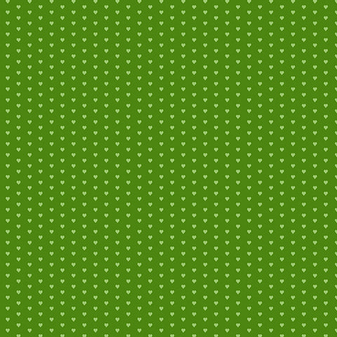 Mini Heart Green Yardage by Andover Fabrics for Andover Fabrics