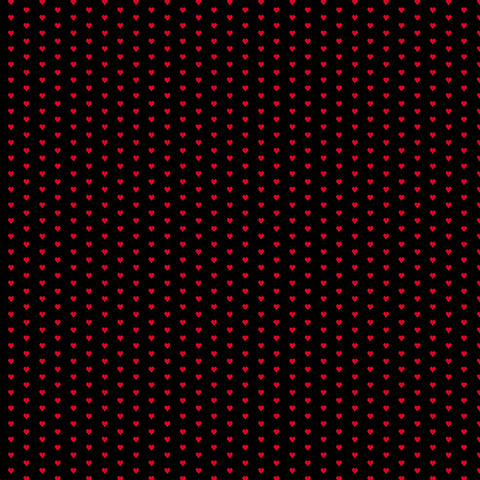 Mini Heart Black Yardage by Andover Fabrics for Andover Fabrics