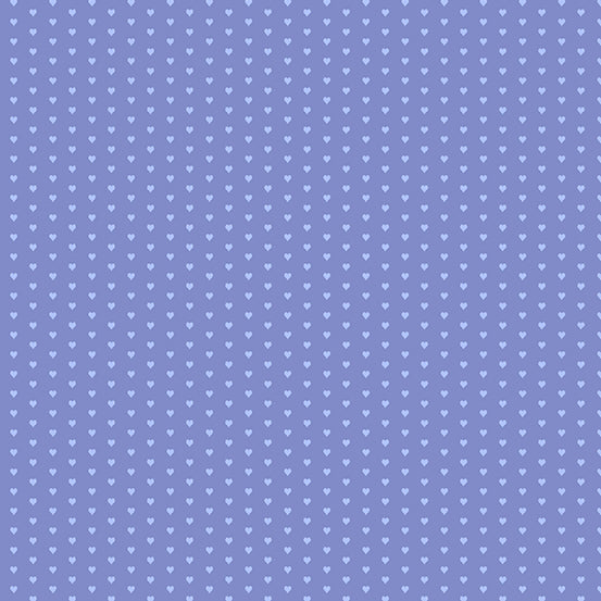 Mini Heart Light Blue Yardage by Andover Fabrics for Andover Fabrics