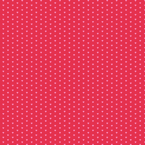 Mini Heart Light Red Yardage by Andover Fabrics for Andover Fabrics