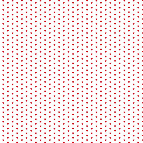 Mini Heart White Yardage by Andover Fabrics for Andover Fabrics
