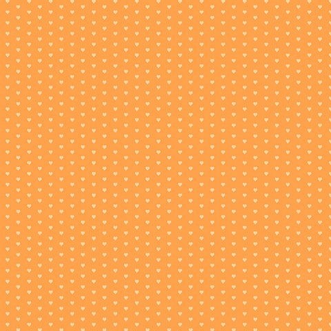 Mini Heart Orange Yardage by Andover Fabrics for Andover Fabrics