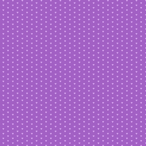 Mini Heart Purple Yardage by Andover Fabrics for Andover Fabrics