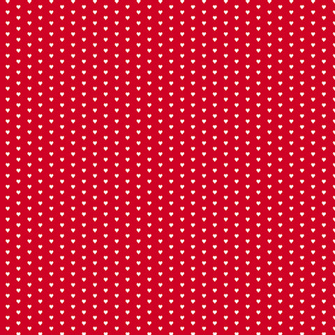 Mini Heart Red Yardage by Andover Fabrics for Andover Fabrics