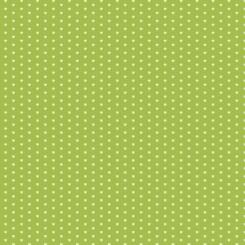 Mini Heart Bright Green Yardage by Andover Fabrics for Andover Fabrics