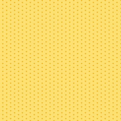 Mini Heart Yellow Yardage by Andover Fabrics for Andover Fabrics