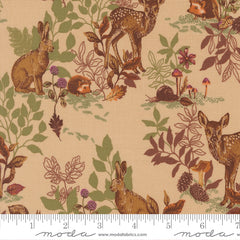 Autumn Forest Sand Woodland Animals Yardage by Linn Warme for Moda Fabrics