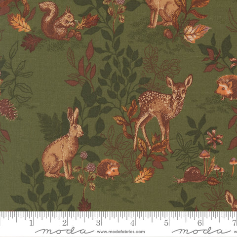 Autumn Forest Leaf Woodland Animals Yardage by Linn Warme for Moda Fabrics