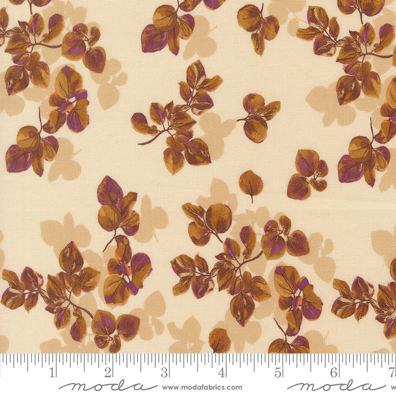 Autumn Forest Cream Fallen Leaves Yardage by Linn Warme for Moda Fabrics