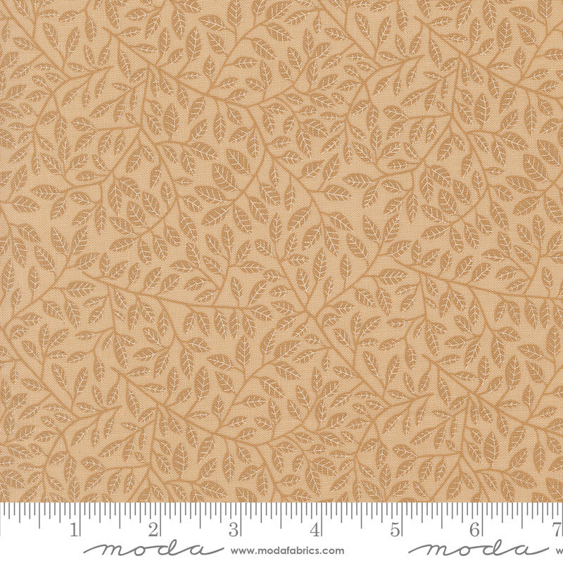 Autumn Forest Sand Hidden in Foliage Yardage by Linn Warme for Moda Fabrics