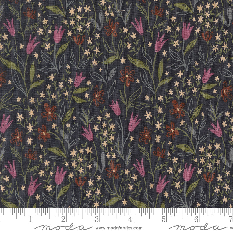 Autumn Forest Midnight Fall Foliage Yardage by Linn Warme for Moda Fabrics