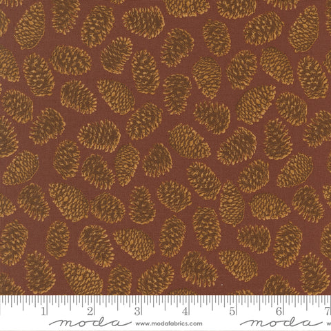Autumn Forest Russet Pinecones Yardage by Linn Warme for Moda Fabrics