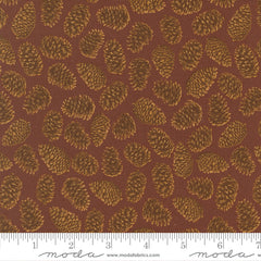 Autumn Forest Russet Pinecones Yardage by Linn Warme for Moda Fabrics