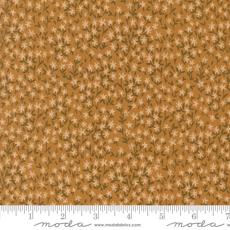 Autumn Forest Golden Withering Daisy Yardage by Linn Warme for Moda Fabrics