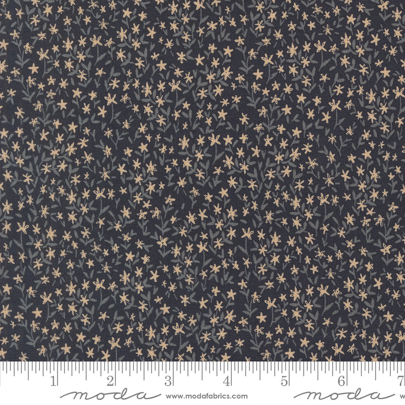Autumn Forest Midnight Withering Daisy Yardage by Linn Warme for Moda Fabrics