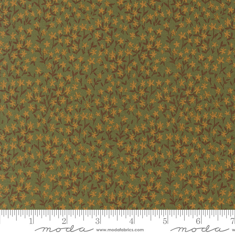 Autumn Forest Leaf Withering Daisy Yardage by Linn Warme for Moda Fabrics