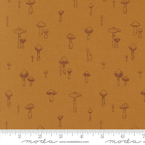 Autumn Forest Golden Mushroom Mirage Yardage by Linn Warme for Moda Fabrics