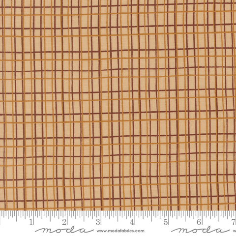 Autumn Forest Sand Straw Tattersall Yardage by Linn Warme for Moda Fabrics