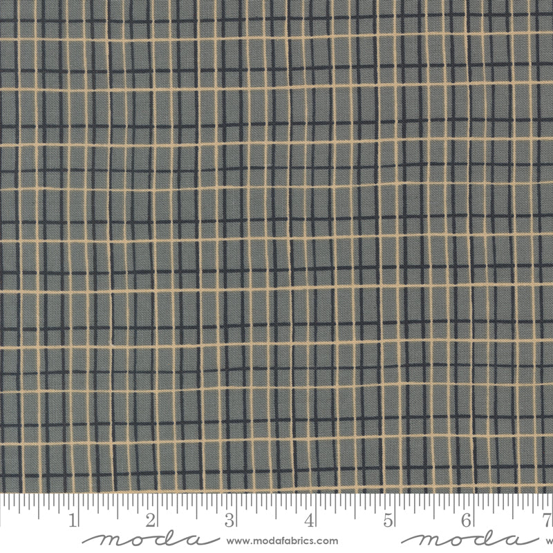 Autumn Forest Dusk Straw Tattersall Yardage by Linn Warme for Moda Fabrics