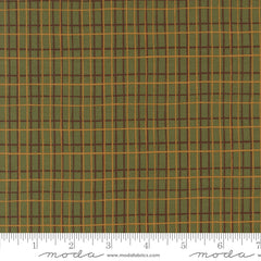 Autumn Forest Leaf Straw Tattersall Yardage by Linn Warme for Moda Fabrics