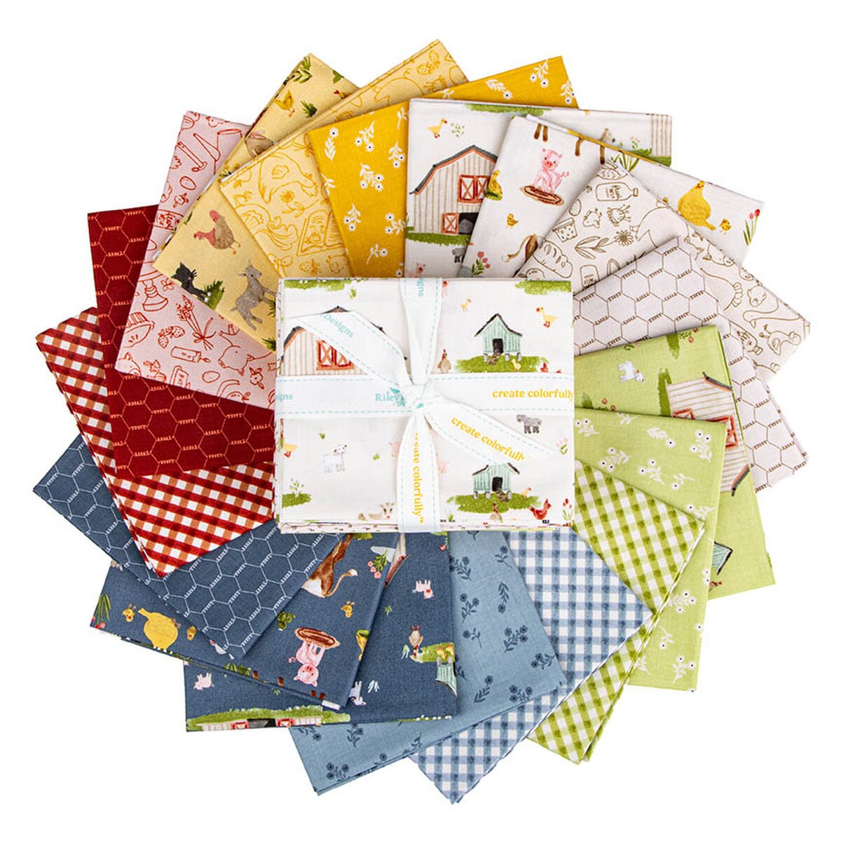 Shop Lil' Farm Friends quilt fabric collection by Kelsey Carlson for Riley Blake Designs at LouLou’s Fabric Shop