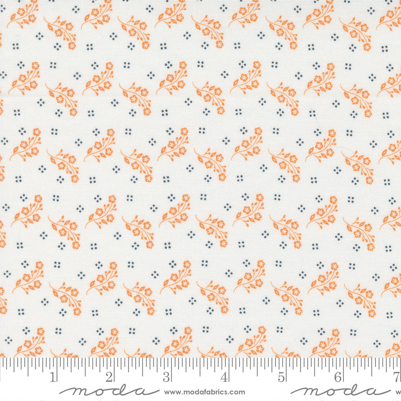 Linen Cupboard Chantilly Orange Tossed Blooms Yardage by Fig Tree & Co. for Moda Fabrics