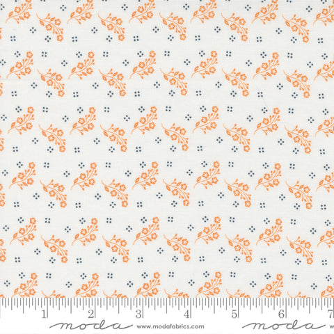Linen Cupboard Chantilly Orange Tossed Blooms Yardage by Fig Tree & Co. for Moda Fabrics