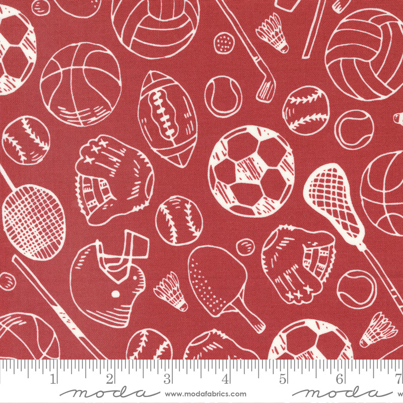 All Star Rust Gear Yardage by Stacy Iest Hsu for Moda Fabrics