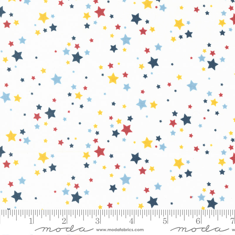 All Star White Star Player Yardage by Stacy Iest Hsu for Moda Fabrics