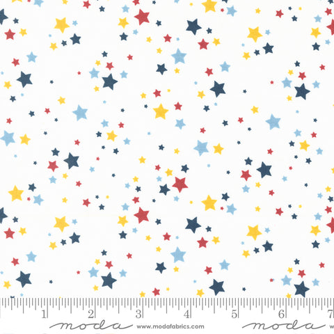 All Star White Star Player Yardage by Stacy Iest Hsu for Moda Fabrics