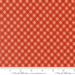 Farmstead Coral Bias Gingham Yardage by Stacy Iest Hsu for Moda Fabrics