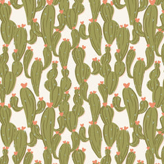 Petals and Pony Luck Cactus Kisses Yardage by Softly Studio for Cloud9 Fabrics