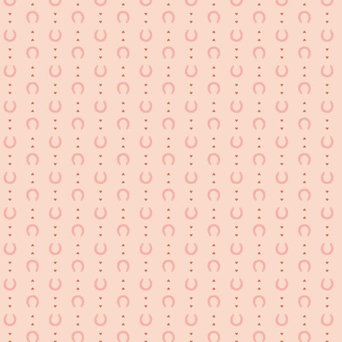 Petals and Pony Luck Pink Lucky in Love Yardage by Softly Studio for Cloud9 Fabrics