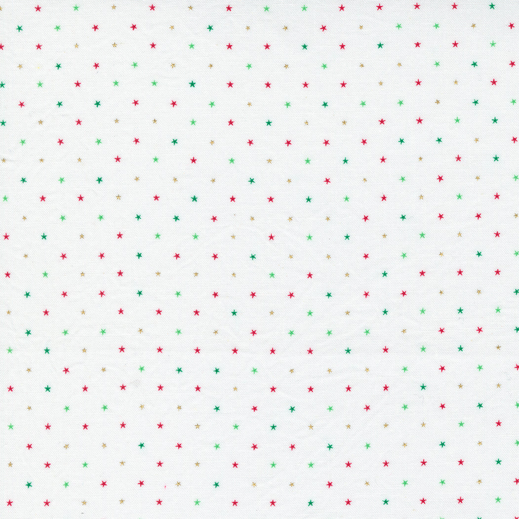 Twinkle Christmas Metallic Tiny Stars Yardage by April Rosenthal for Moda Fabrics