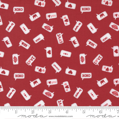 XOXO by Rosenthal Lipstick Modern Love Yardage by April Rosenthal for Moda Fabrics