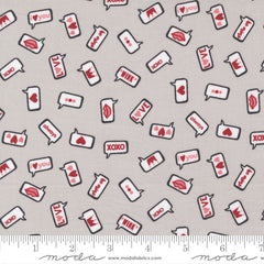XOXO by Rosenthal Platinum Modern Love Yardage by April Rosenthal for Moda Fabrics
