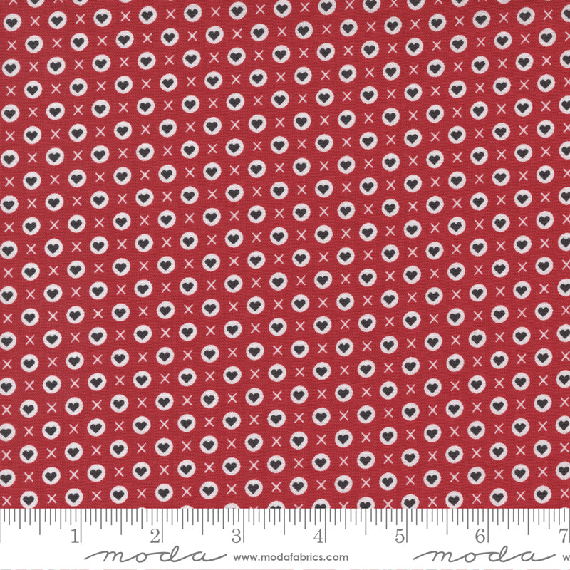 XOXO by Rosenthal Lipstick XOXO Yardage by April Rosenthal for Moda Fabrics