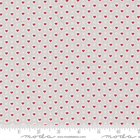 XOXO by Rosenthal Platinum XOXO Yardage by April Rosenthal for Moda Fabrics