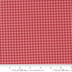 XOXO by Rosenthal Lipstick Rose Houndstooth Yardage by April Rosenthal for Moda Fabrics