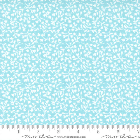 Berry Basket Blue Raspberry Vines Yardage by April Rosenthal for Moda Fabrics