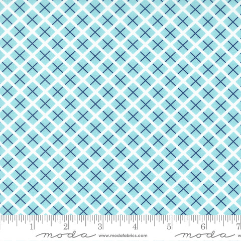 Berry Basket Blue Raspberry Trellis Yardage by April Rosenthal for Moda Fabrics