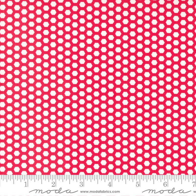 Berry Basket Cranberry Honeycomb Yardage by April Rosenthal for Moda Fabrics