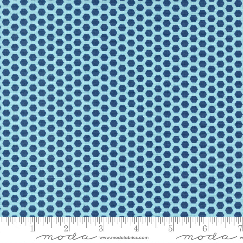 Berry Basket Blueberry Honeycomb Yardage by April Rosenthal for Moda Fabrics