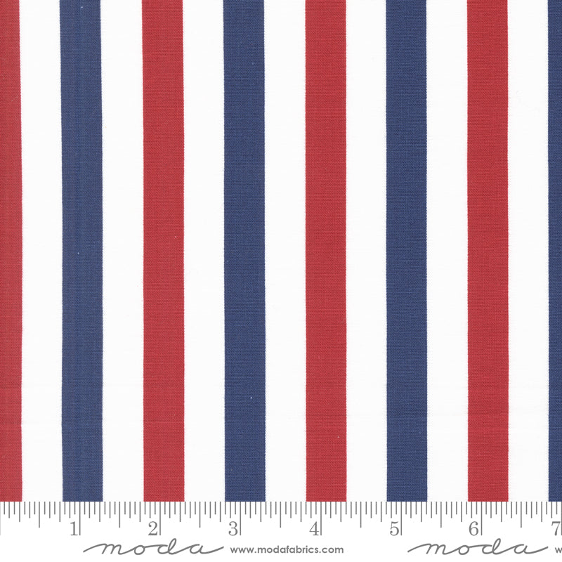Star Spangled Patriotic Flag Stripe Yardage by April Rosenthal for Moda Fabrics